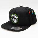 Casquette porte-crayons noire avec écusson Léopard interchangeable
